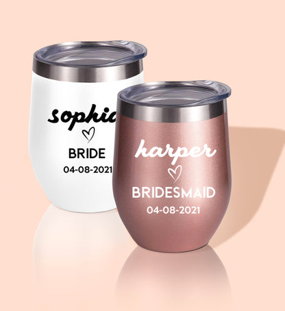 Personalized Wedding Wine Tumblers