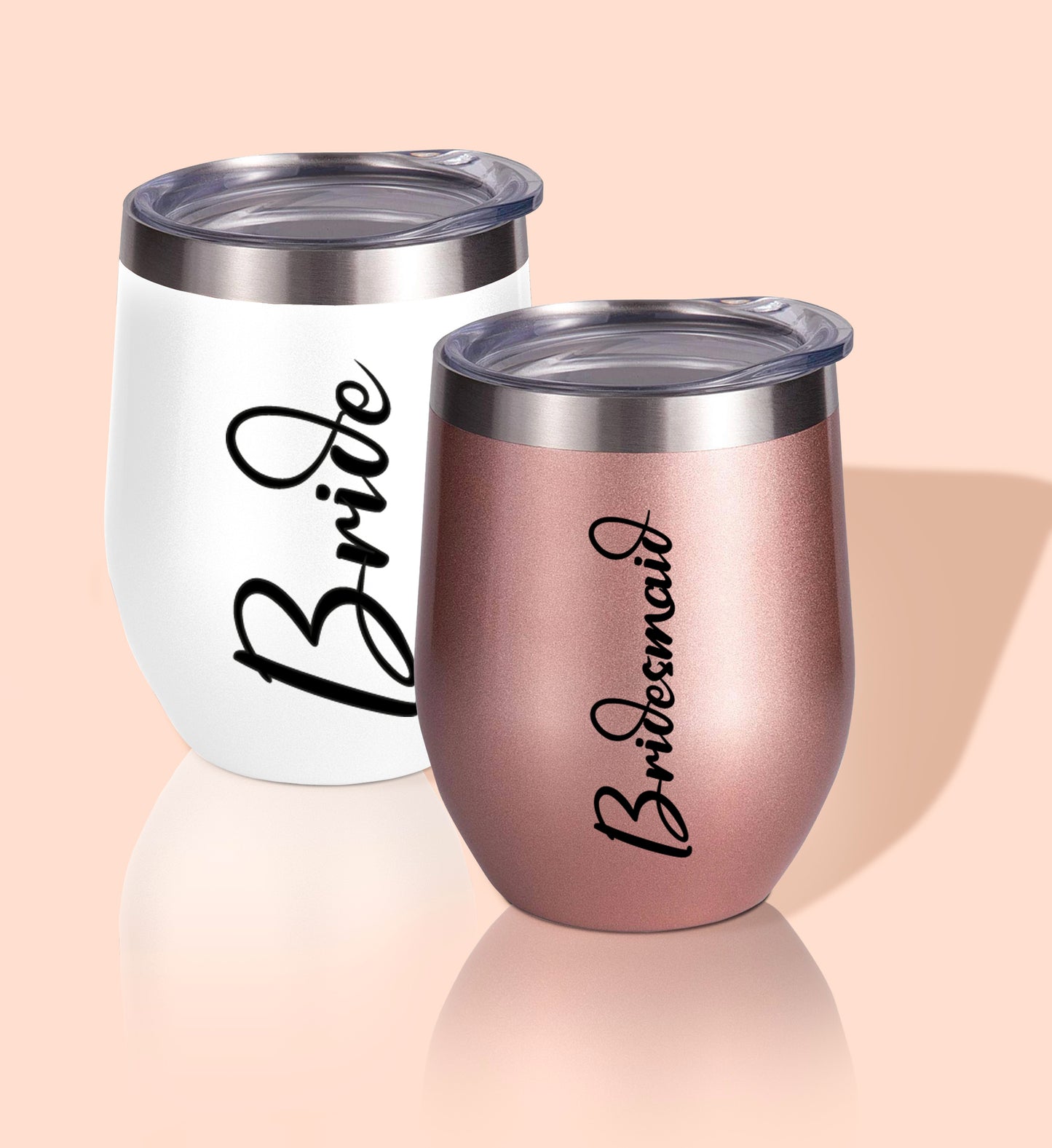 Bride and Bridesmaid Wedding Wine Tumbler