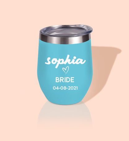 Personalized Wedding Wine Tumblers