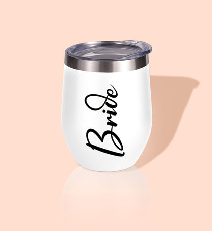 Bride and Bridesmaid Wedding Wine Tumbler