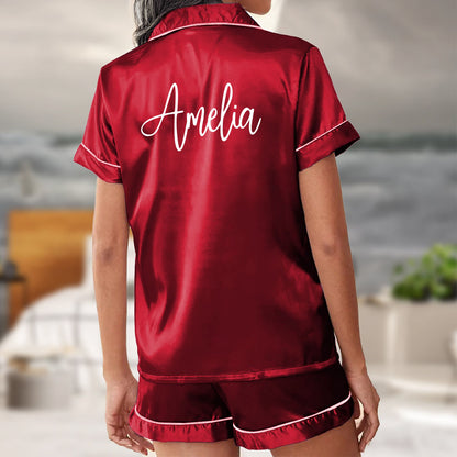 Pajama Set Shorts - Custom Wedding Monogram Pajama Shorts Set