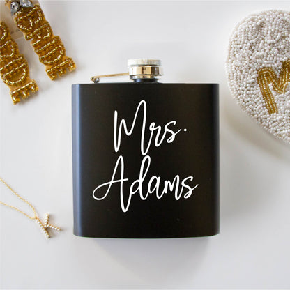 Bridal Black Hip Flask Gift