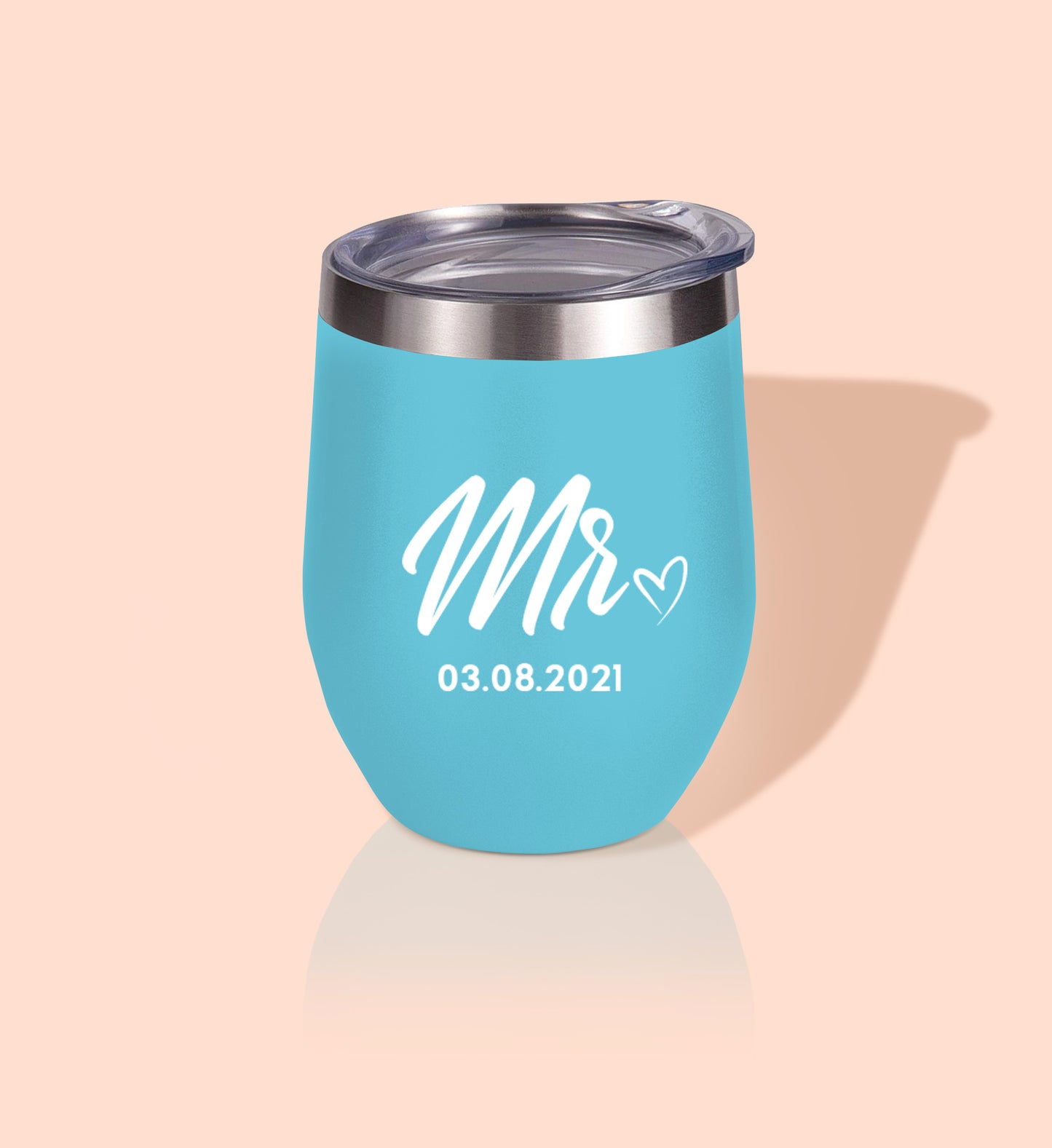 Cursive Style Mr. And Mrs. Wedding Wine Tumblers