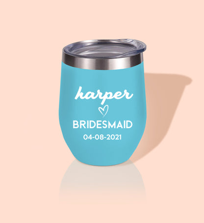 Personalized Wedding Wine Tumblers