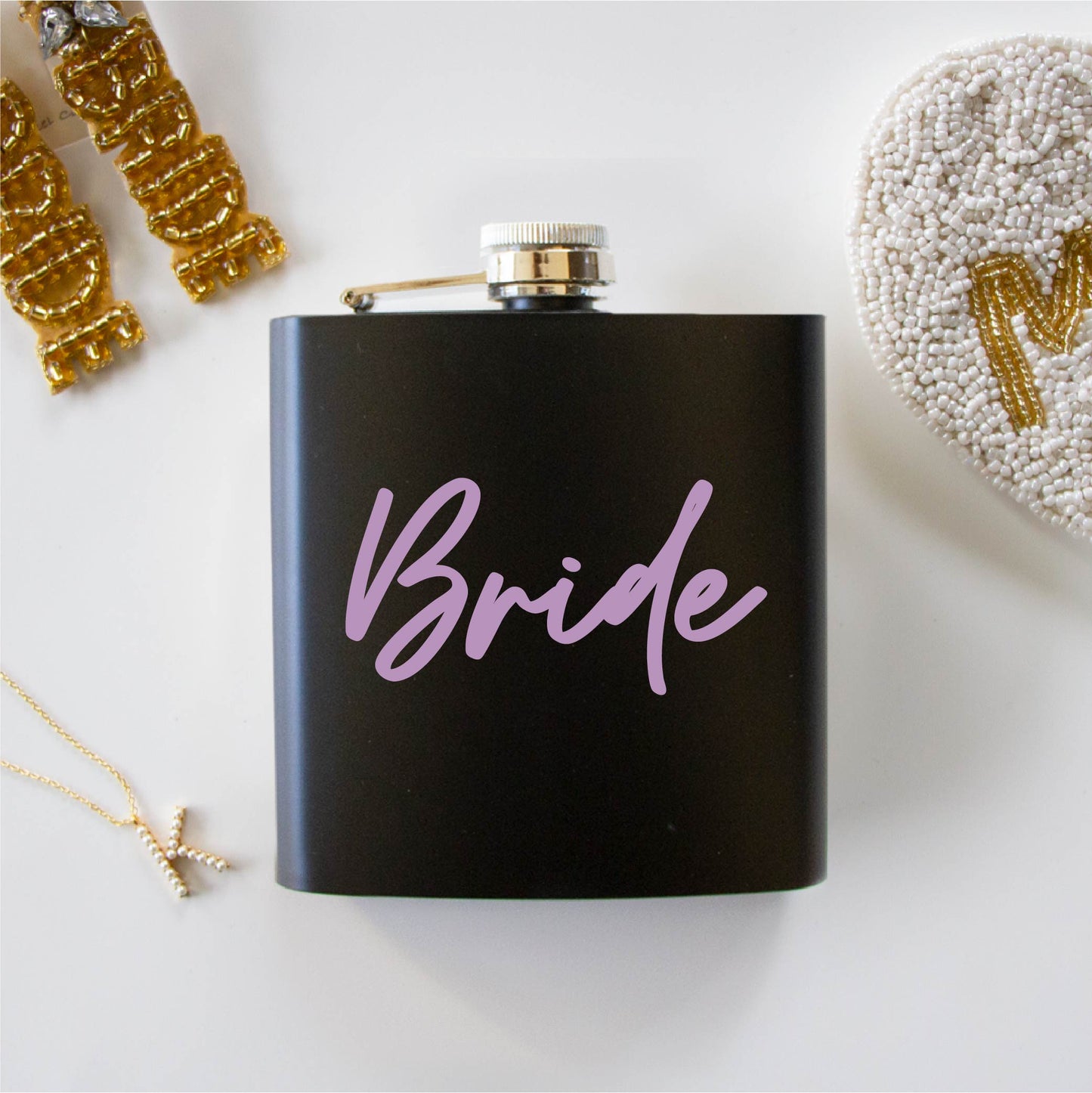 Black Bride Hip Flask image