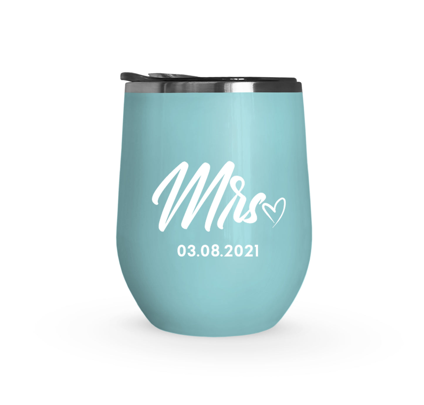 Cursive Style Mr. And Mrs. Wedding Wine Tumblers
