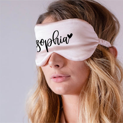 Heart Style Custom Name Wedding Eye Mask