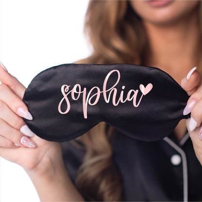 Heart Style Custom Name Wedding Eye Mask