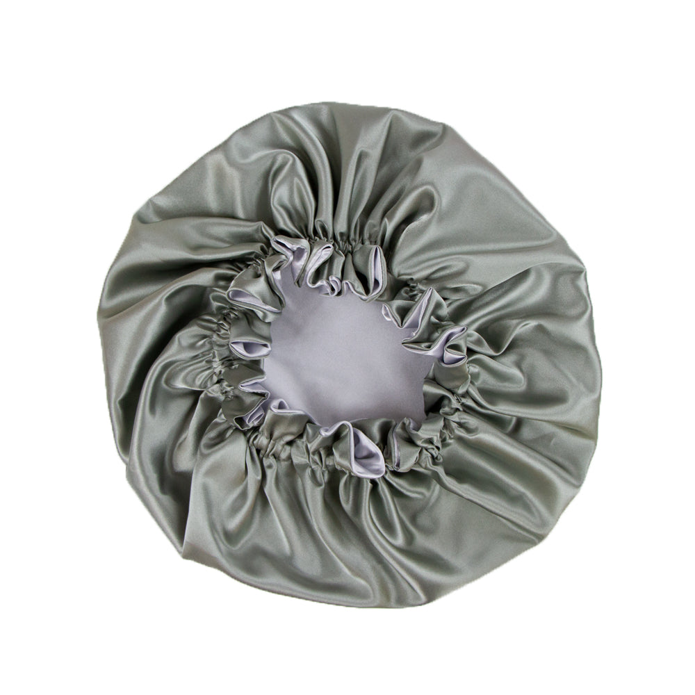 Charcoal Satin Bonnet