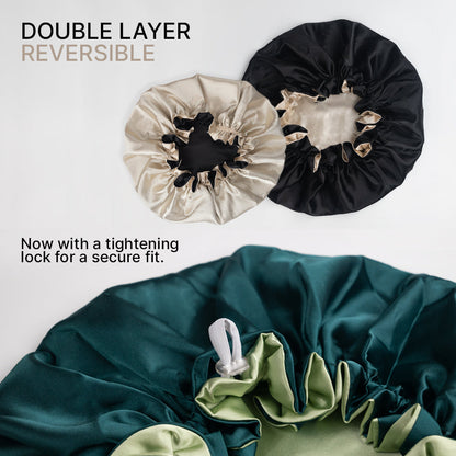 Navy Satin Bonnet