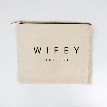 Custom WIFEY EST Makeup Bag