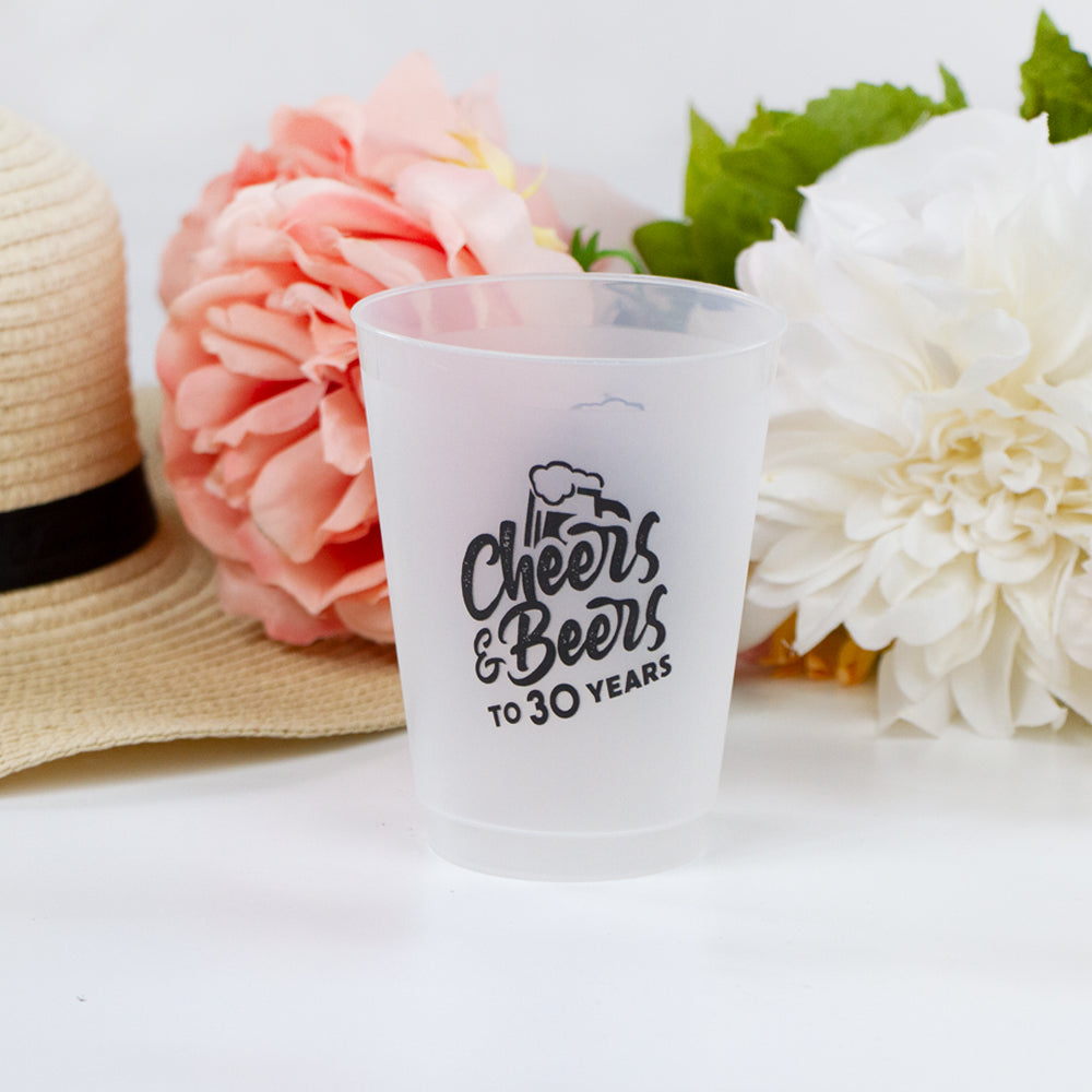 Cheers and Beers to 30 Years, Thirty AF/Talk Thirty To Me Frosted Cups