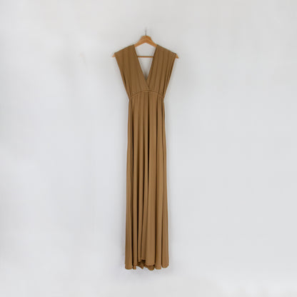 Brown Bridesmaid Wrap Dress
