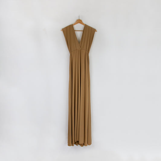 Brown Bridesmaid Wrap Dress
