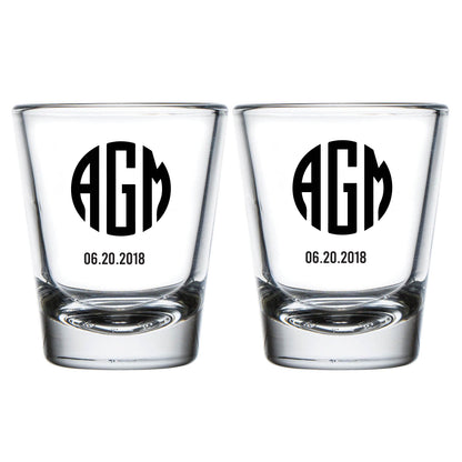 Monogram Wedding Shot Glasses (114)