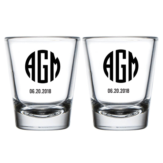 Monogram Wedding Shot Glasses (114)