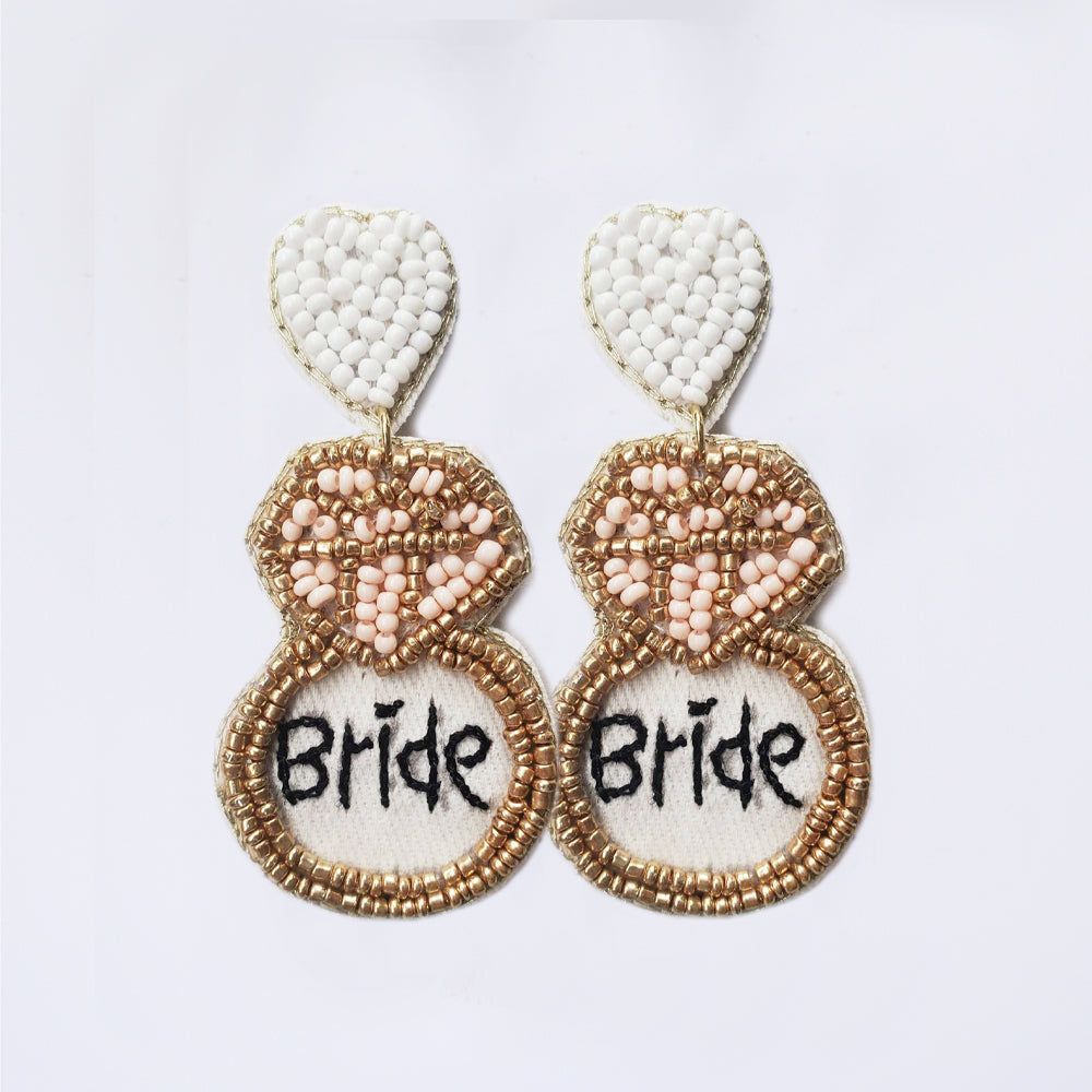 Diamond Ring Bride Earrings