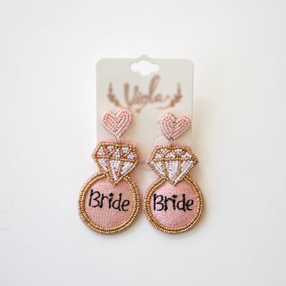 Pink Diamond Ring Earrings
