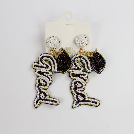 Graduation Seed Bead Earrings