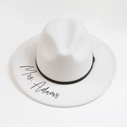 Custom Mrs Fedora Hat