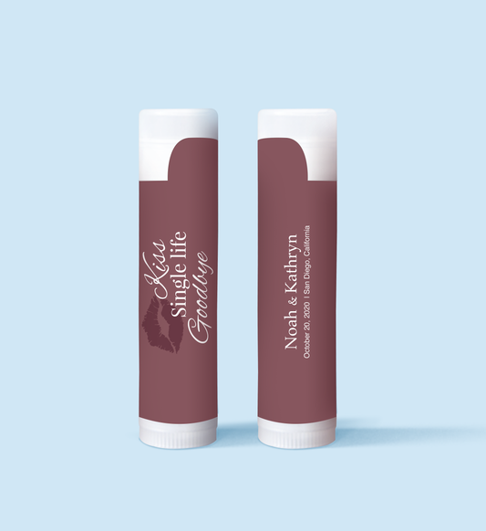 Goodbye Single Life Lip Balm Favors