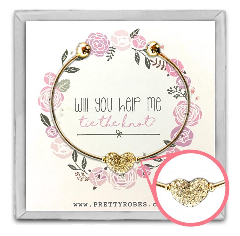 Heart Bracelet - Gold - Design B