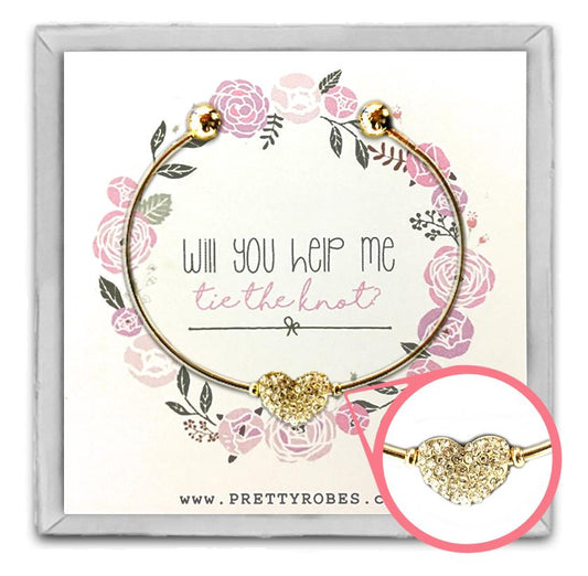 Heart Bracelet - Gold - Design B