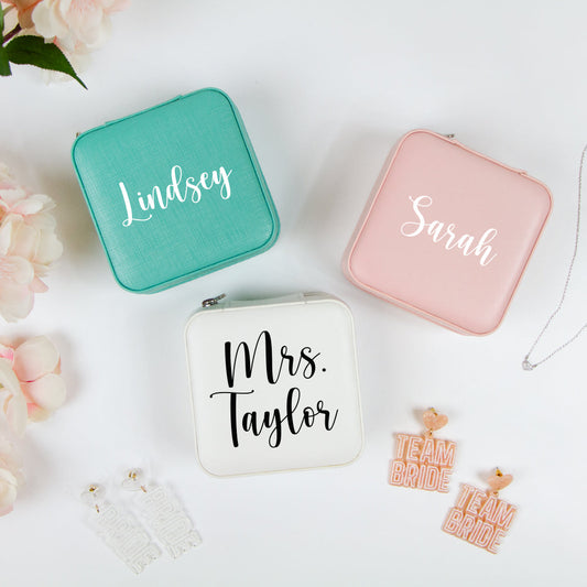 Custom Mrs. Bridal Jewelry Box