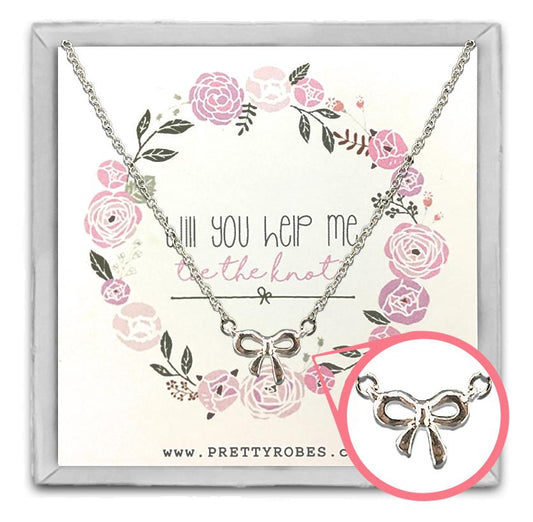 Knot Necklace - Silver - Design B