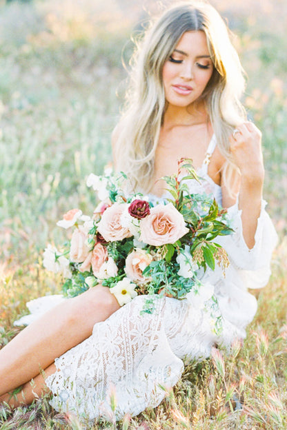 Long Lace Sheer Matinee Robe