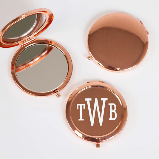 Monogrammed Compact Mirror