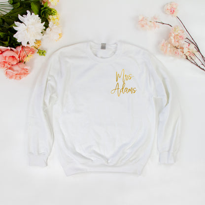 Personalized Mrs. Tee Sweatshirt