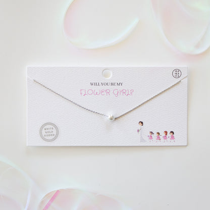 Will You Be My Flower Girl Necklace