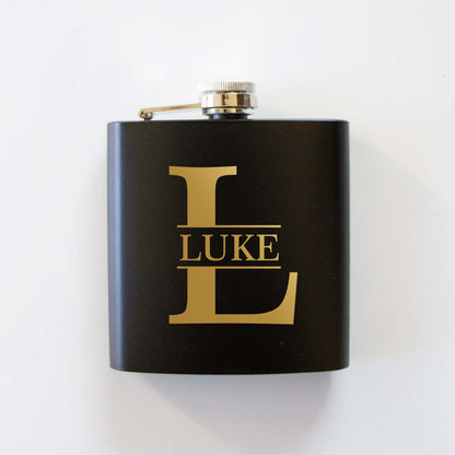 Monogram Flask - Custom Wedding Gift - Hip Flask - Groom Flask - Groomsmen Flask - Stainless Steel Flask - Dad Gift - Wedding Gift - Husband Gift - Groomsmen Gift – PrettyRobes
