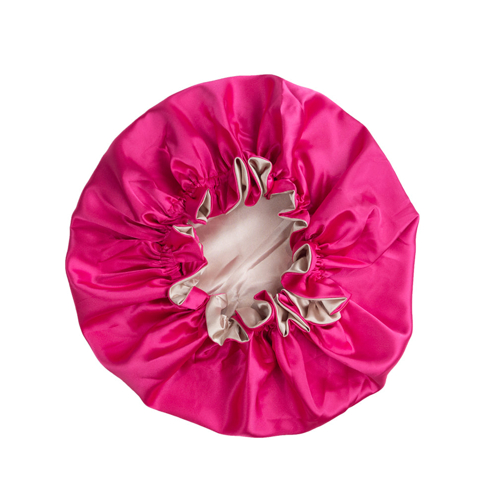 Hot Pink Satin Bonnet