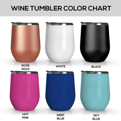 Wine O'Clock Wedding Wine Tumblers