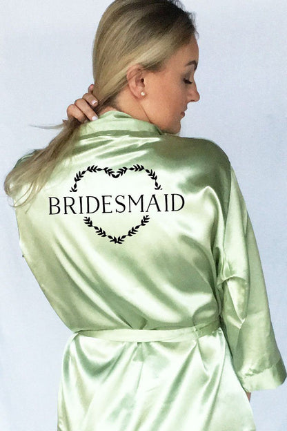 Heart Wreath Style - Bridesmaid Robe