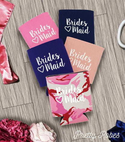 Bridesmaid Koozies - PrettyRobes.com