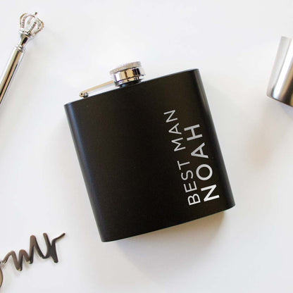 Personalized Groom, Best Man, Groomsmen Wedding Flask - Custom Wedding Gift - Hip Flask - Groom Flask - Groomsmen Flask - Stainless Steel Flask - Dad Gift - Wedding Gift - Husband Gift - Groomsmen Gift – PrettyRobes