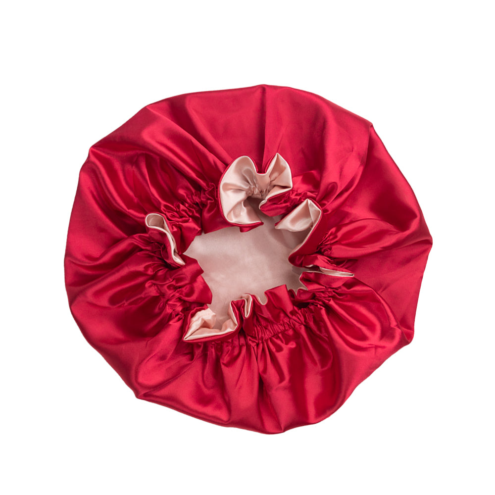 Red Satin Bonnet