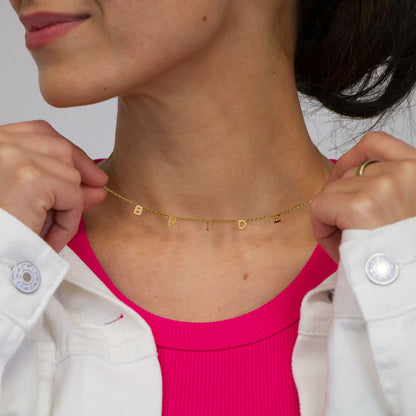 Bride Necklace gold plated