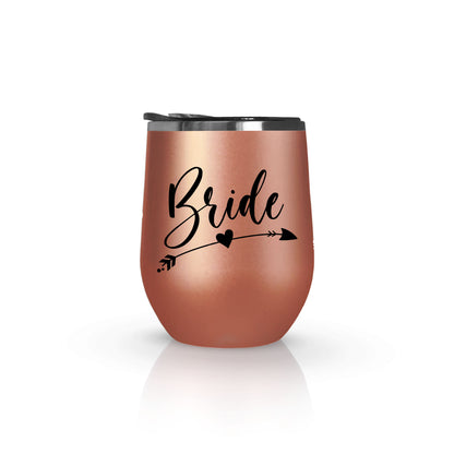 Bride, Bride Tribe Wine Tumblers - Arrow Style