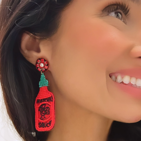 Hot Chili Sauce Earrings