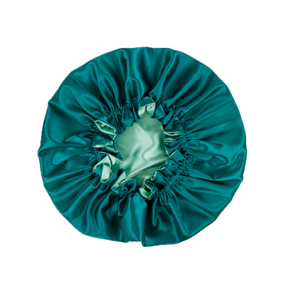 Teal Satin Bonnet
