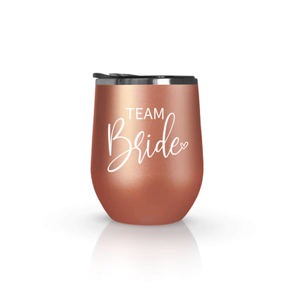 Bride and Team Bride Bachelorette Wine Tumblers