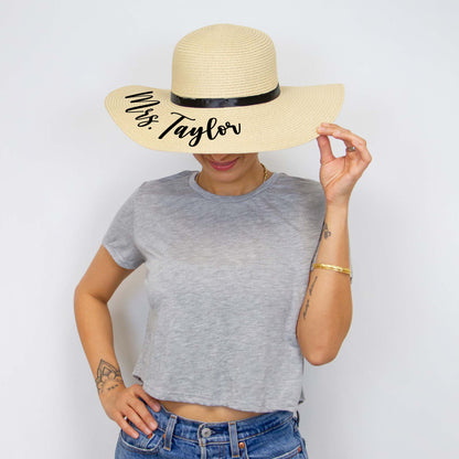 Custom Sun Hat for Brides