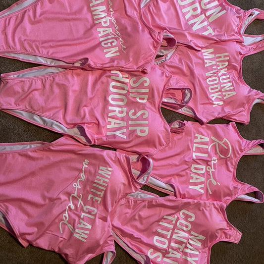 light pink swimsuits