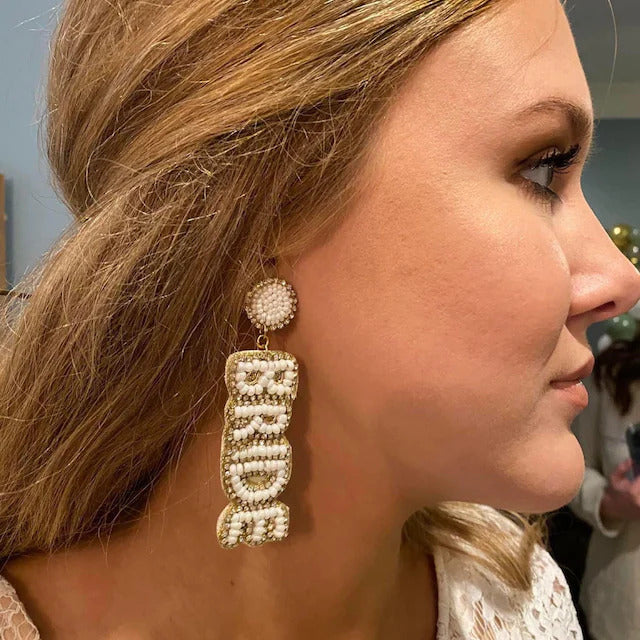 Beaded wedding Earrings