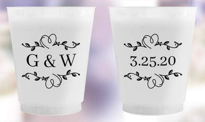 Wedding Custom Frosted Cups (eo)