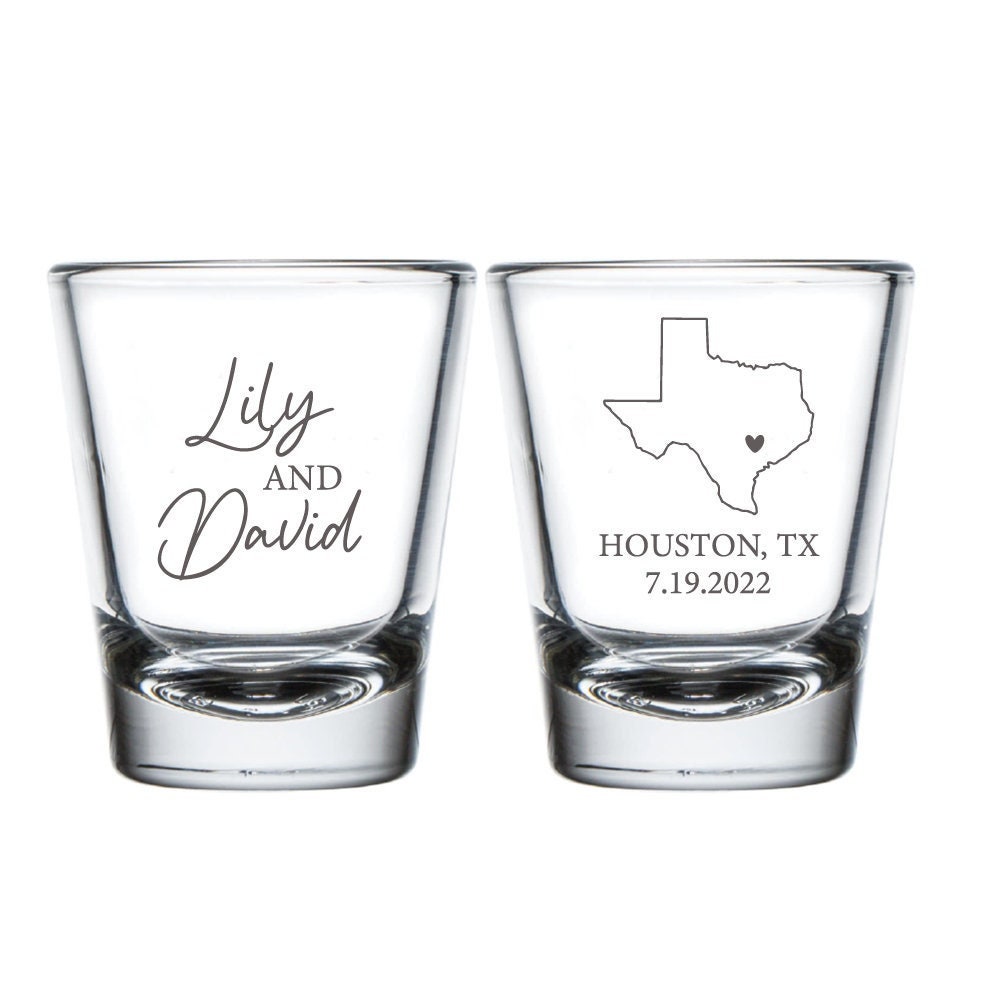 Custom State Wedding Shot Glass (80)